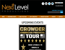 Tablet Screenshot of nextlevelproductions.net